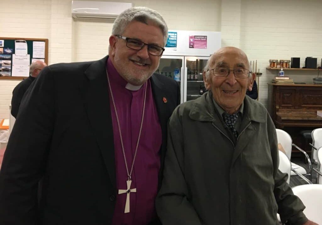 Bishop Richard with Jack Tomes OAM in 2016